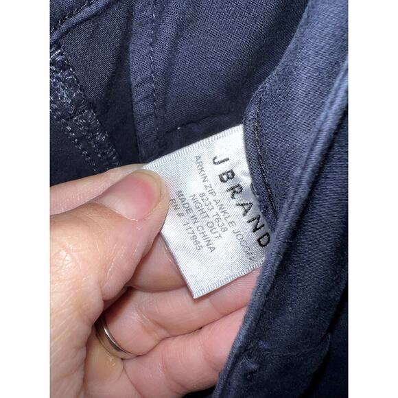J Brand Pants Navy Blue Women size 26 zip ankle jogger Arkin - Picture 4 of 9